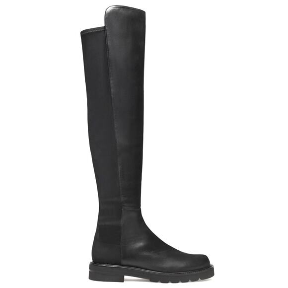 Stuart Weitzman Black 5050 Lift Over The Knee Boot Size 7.5 Leather Platform New - Picture 6 of 15